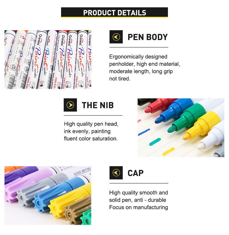 Tyre Permanent Paint Marker - Yellow