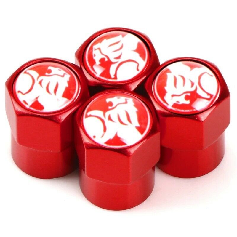 Holden Valve Caps - Red/Red