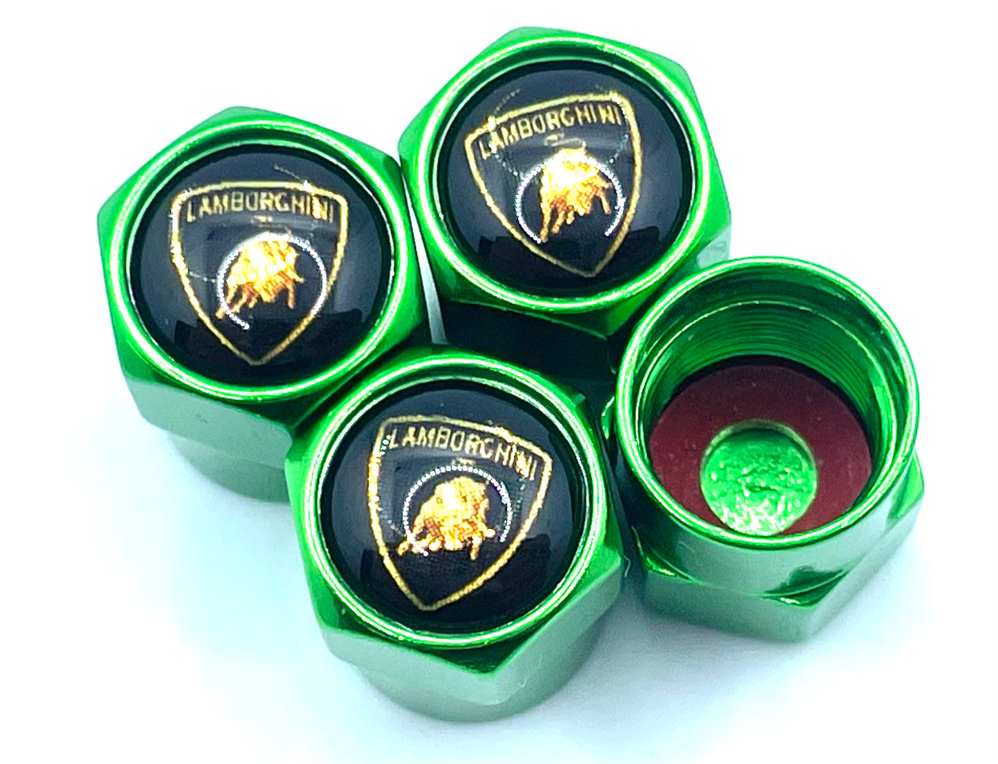 Lamborghini Valve Caps - Green