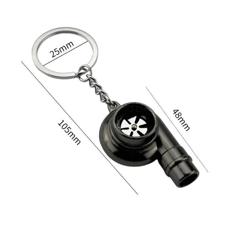 Turbo Charger Keyring (turbine spins)- Black