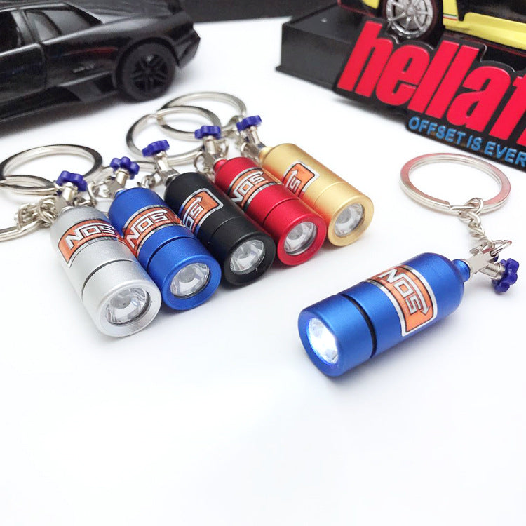 NOS Bottle Keyring (With LED) - Blue