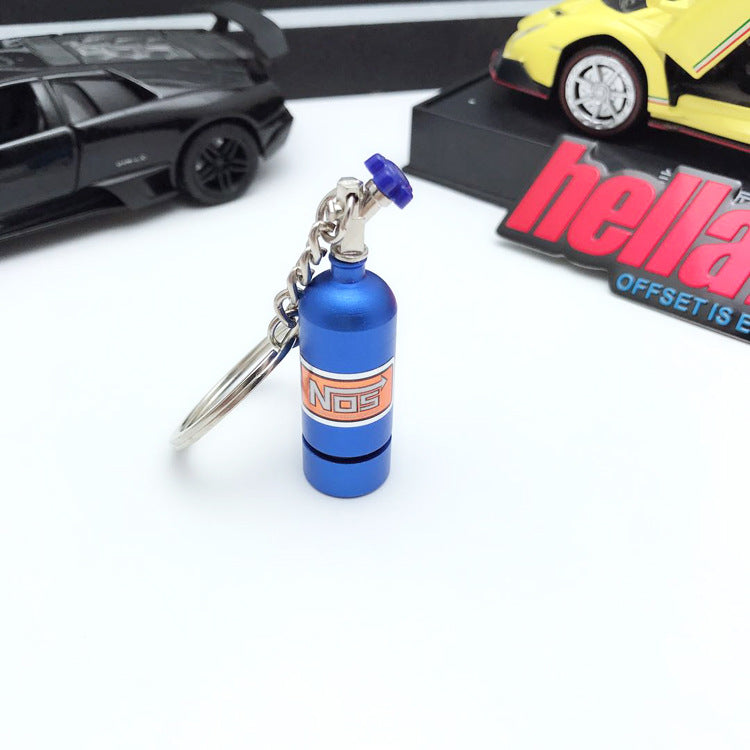 NOS Bottle Keyring (With LED) - Blue