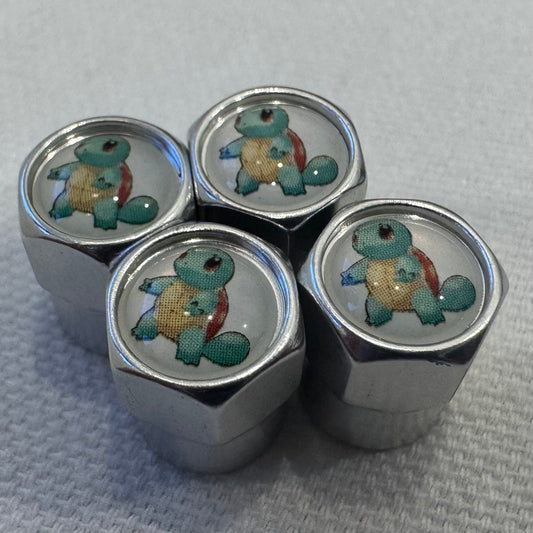 Pokémon Squirtle Valve Caps - Silver