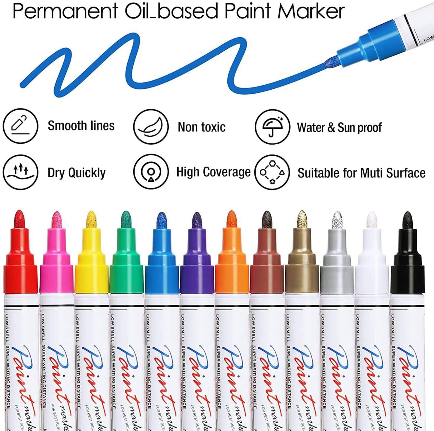 Tyre Permanent Paint Marker - Blue