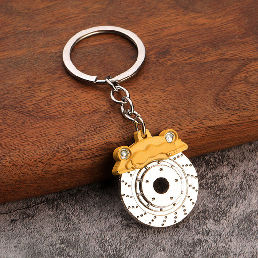 Brake Disc & Caliper Keyring - Yellow