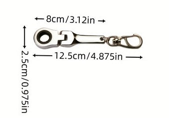 Ratchet Black 10mm key ring