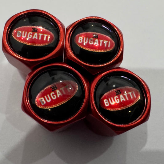 Bugatti Valve Caps - Red