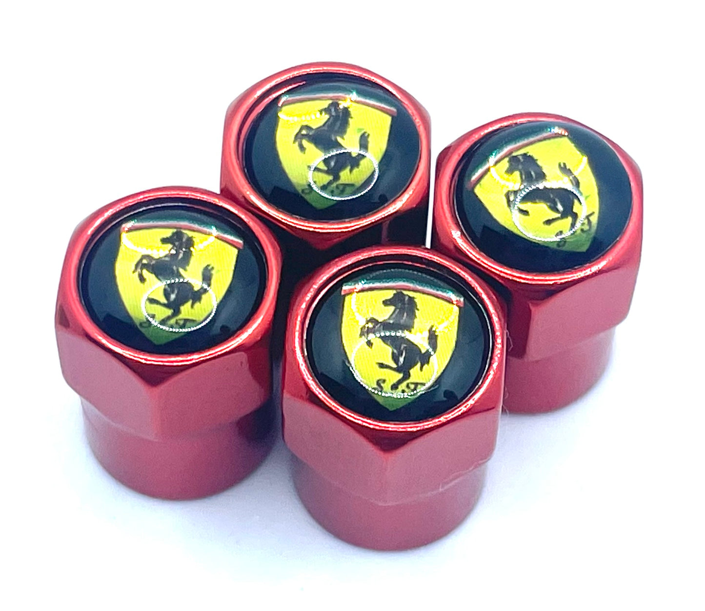 Ferrari Valve Caps - Red