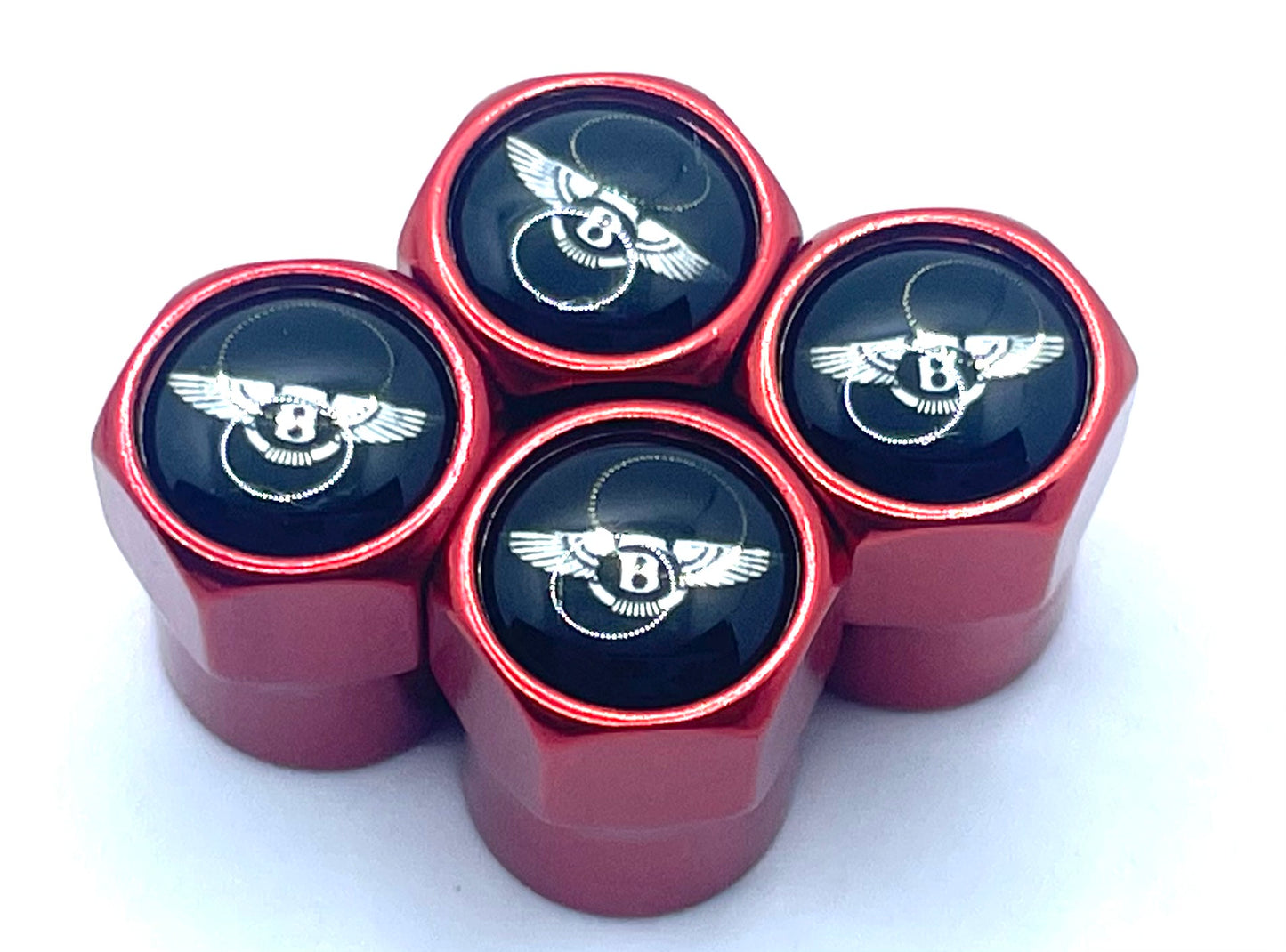 Bentley Valve Caps - Red