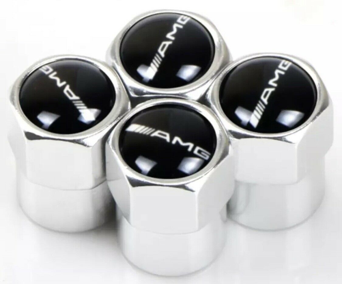 Mercedes AMG Valve Caps - Silver