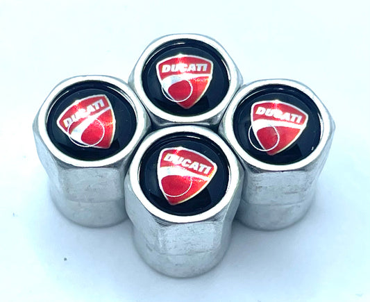 Ducati Valve Caps - Silver