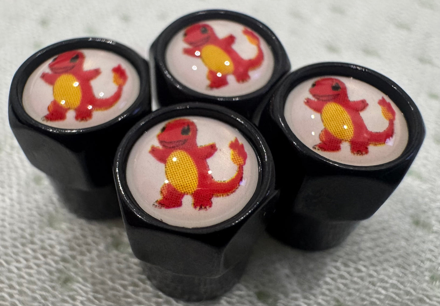 Pokémon Charmander Valve Caps - Black