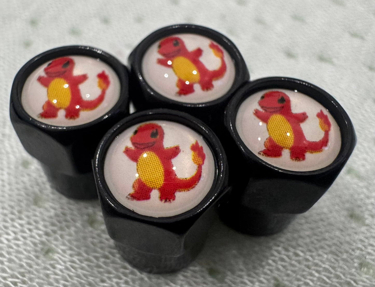 Pokémon Charmander Valve Caps - Black