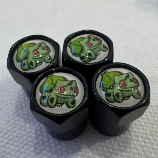 Pokémon Bulbasaur Valve Caps - Black