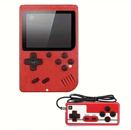 Retro Handheld Game Console, 7.62 cm Screen, 400 Games - Red