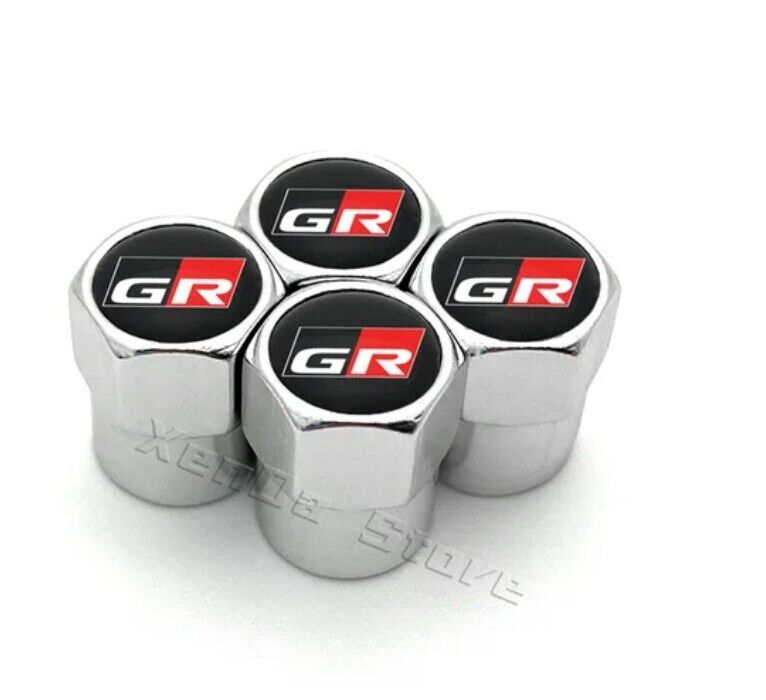 Toyota GR Valve Caps - Silver