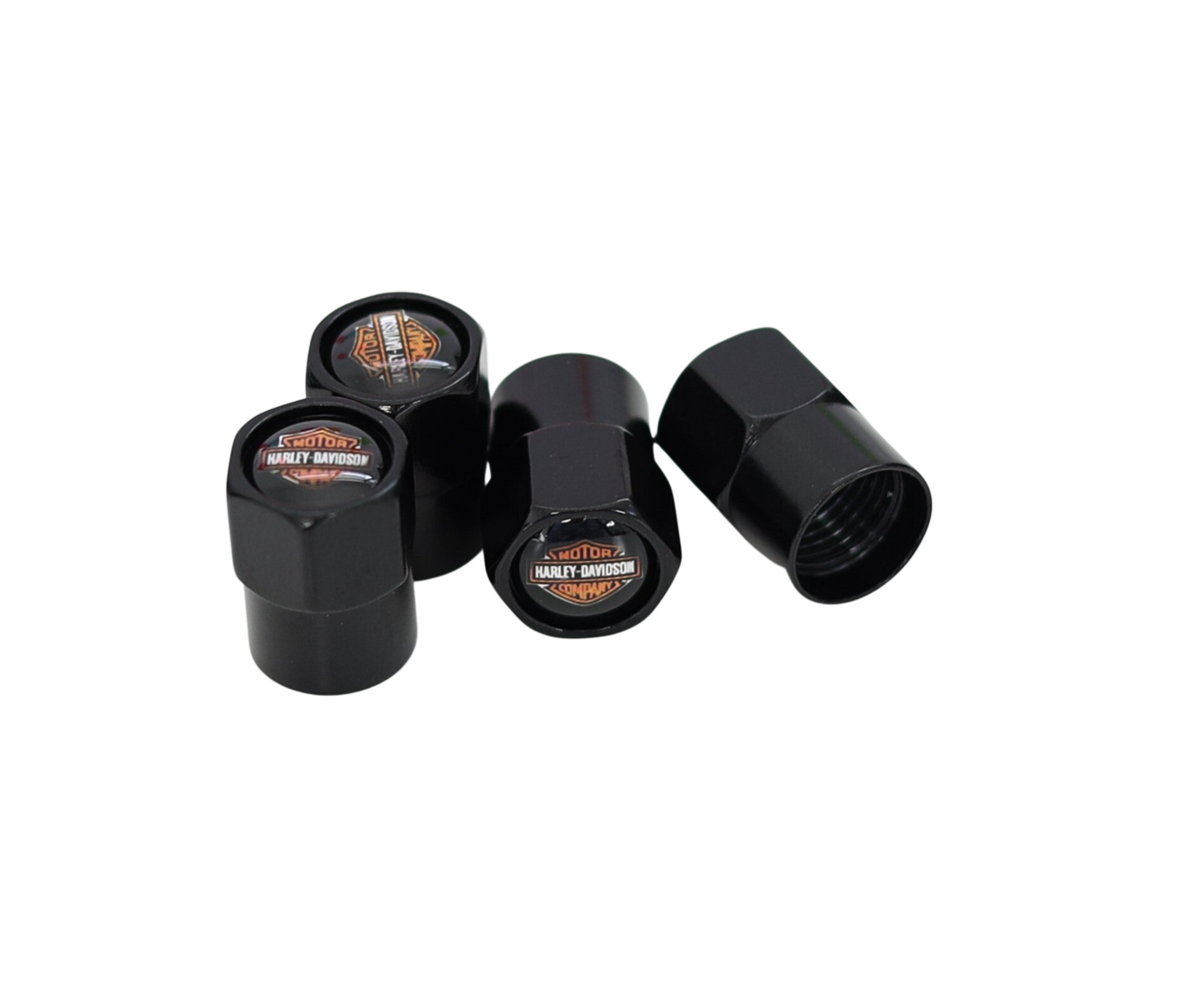 Harley Davidson Valve Caps - Black