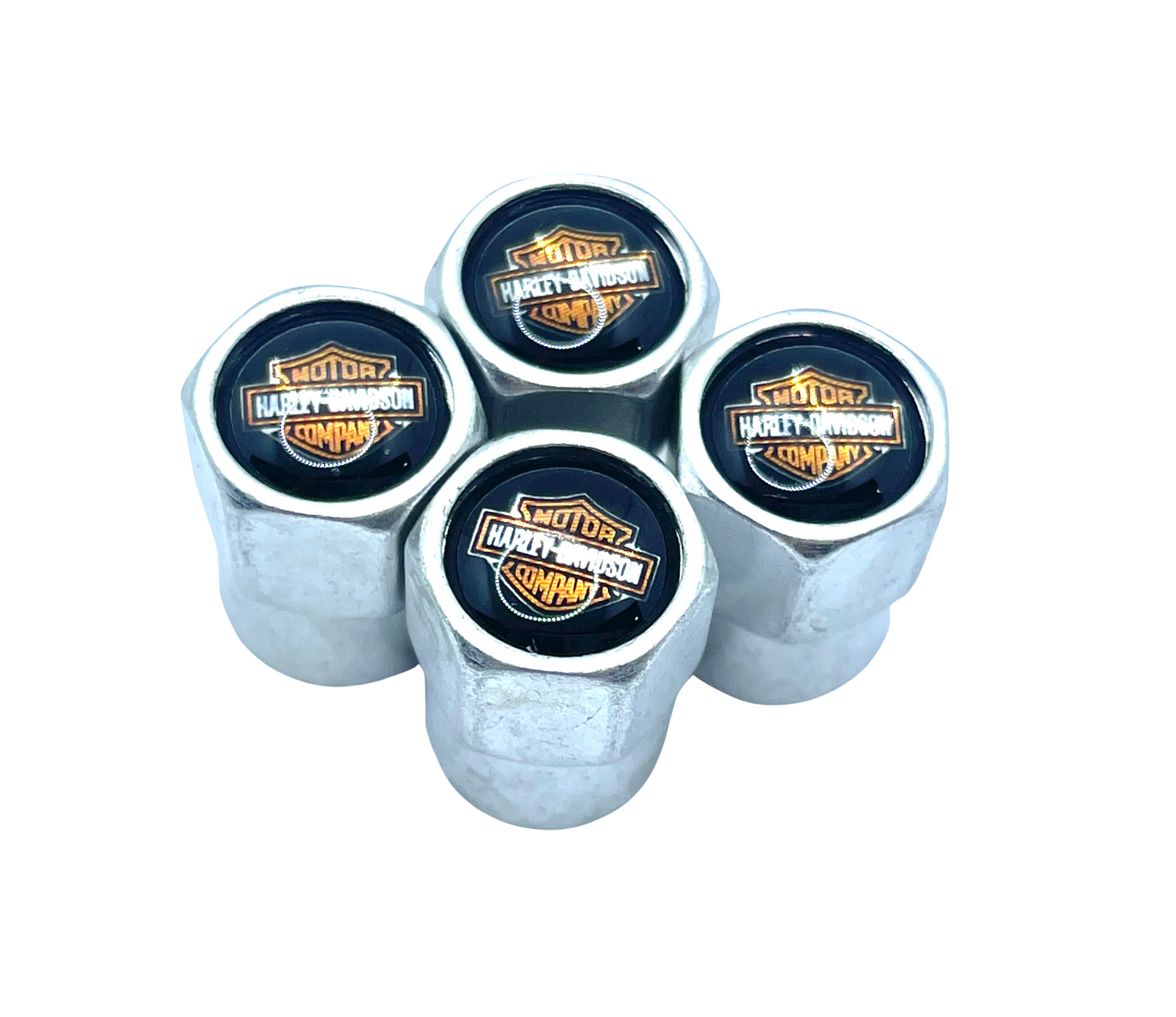 Harley Davidson Valve Caps - Silver