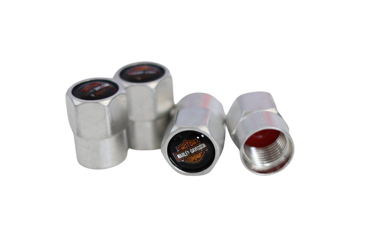 Harley Davidson Valve Caps - Silver