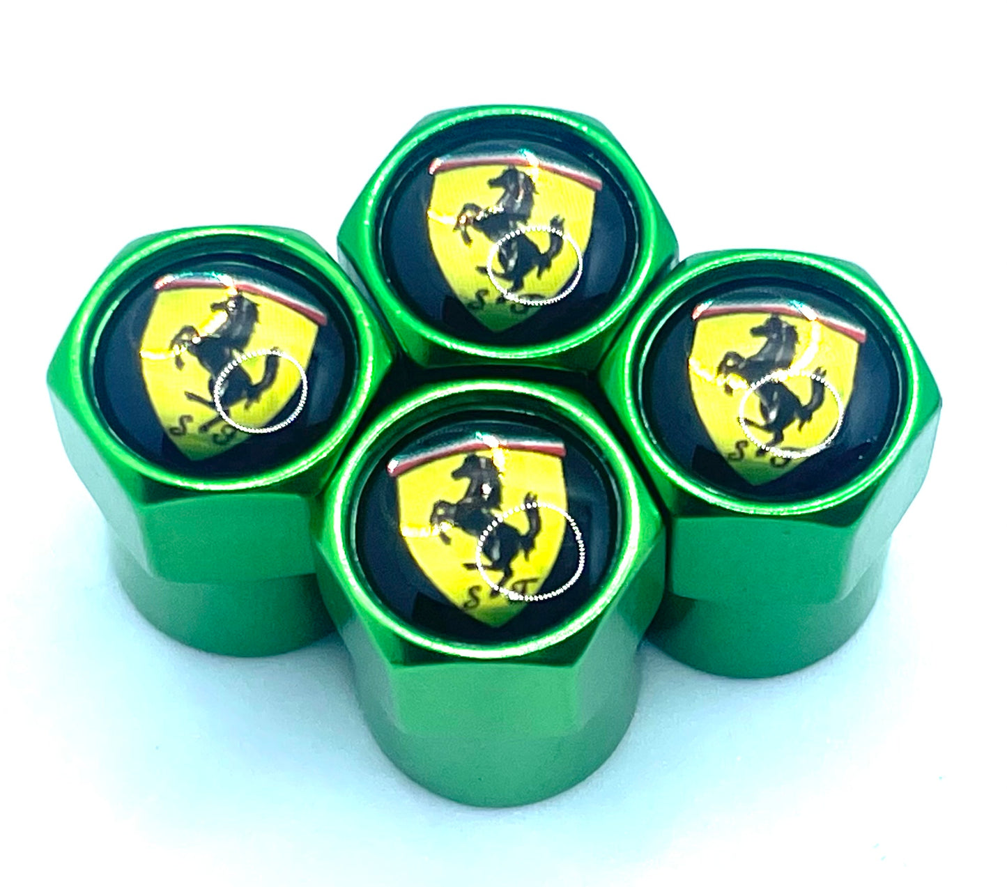 Ferrari Valve Caps - Green