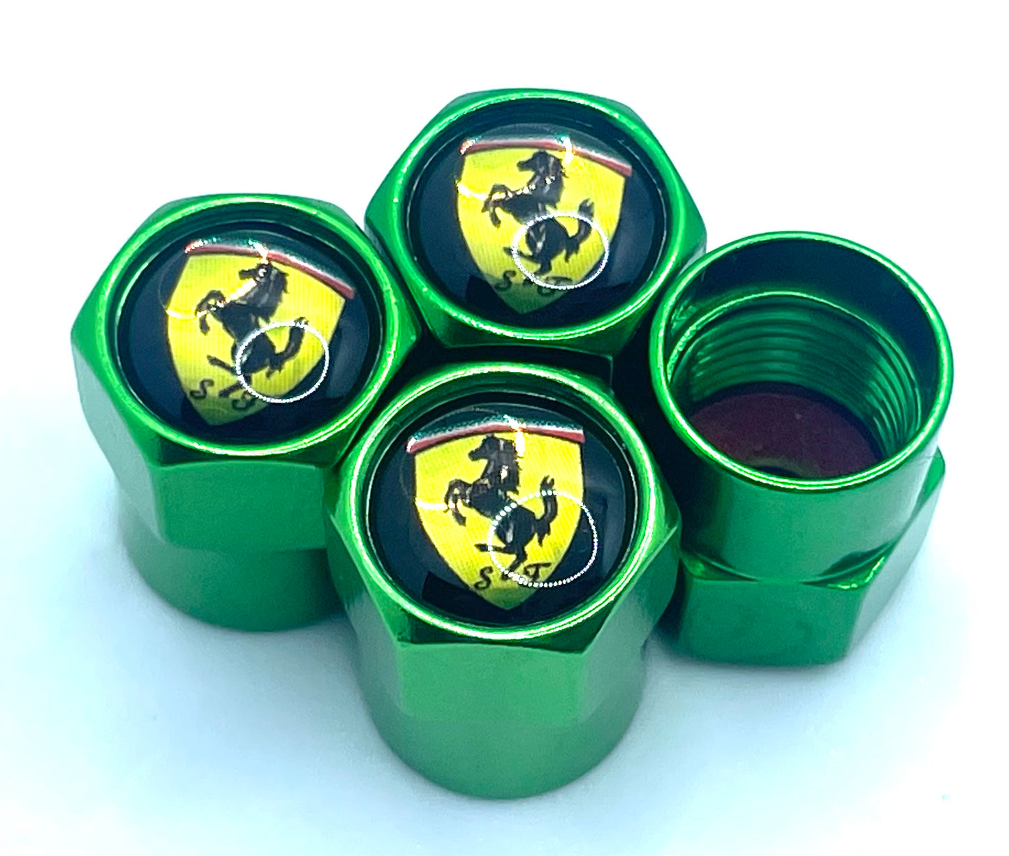 Ferrari Valve Caps - Green