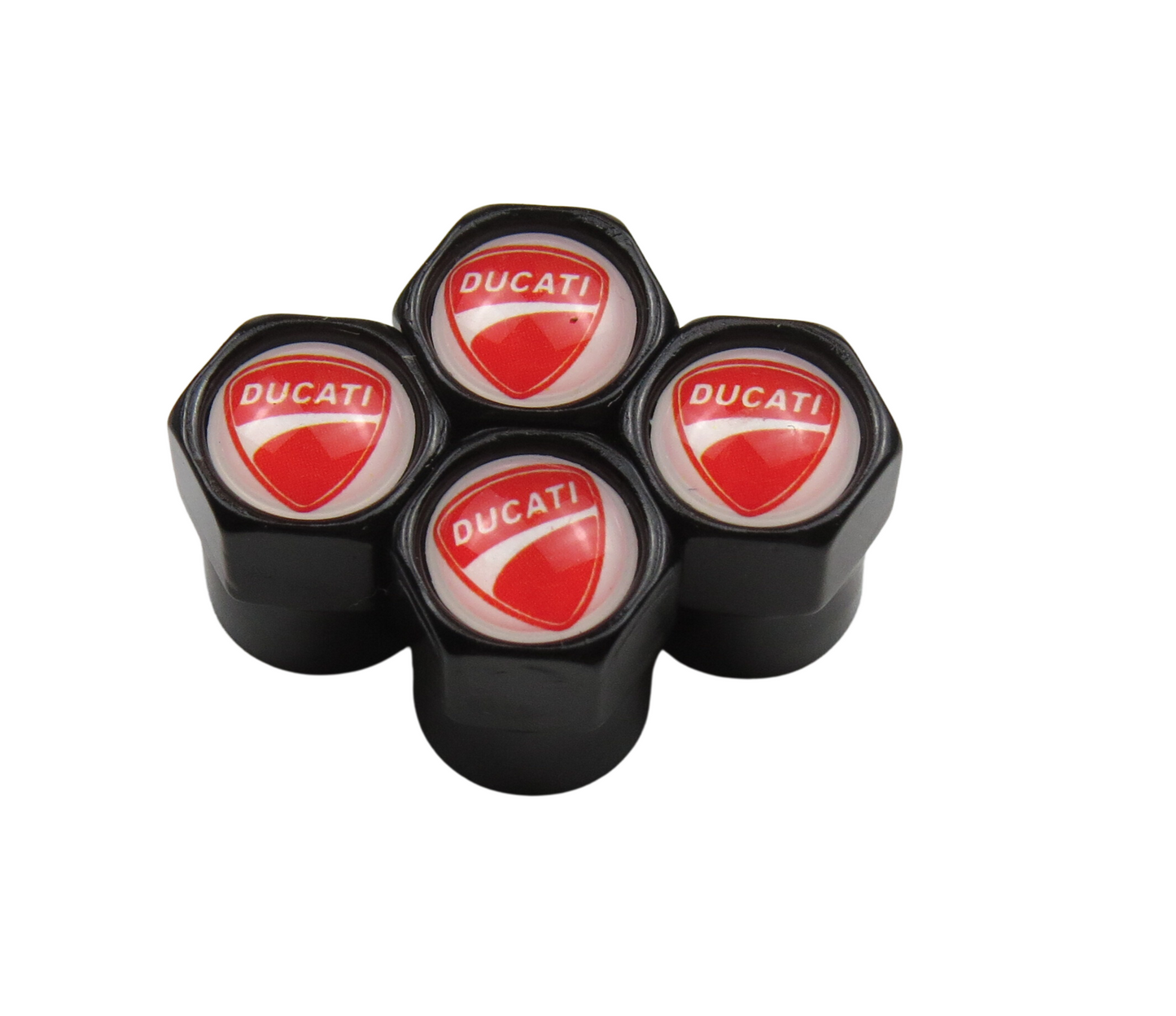 Ducati Valve Caps - Black/White