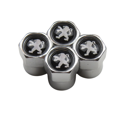 Peugeot Valve Caps - Silver