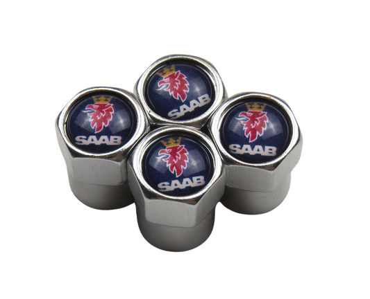 Saab Valve Caps - Silver