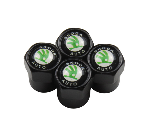 Skoda Valve Caps - Black