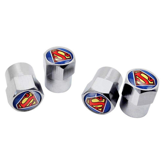 Superman Valve Caps - Silver
