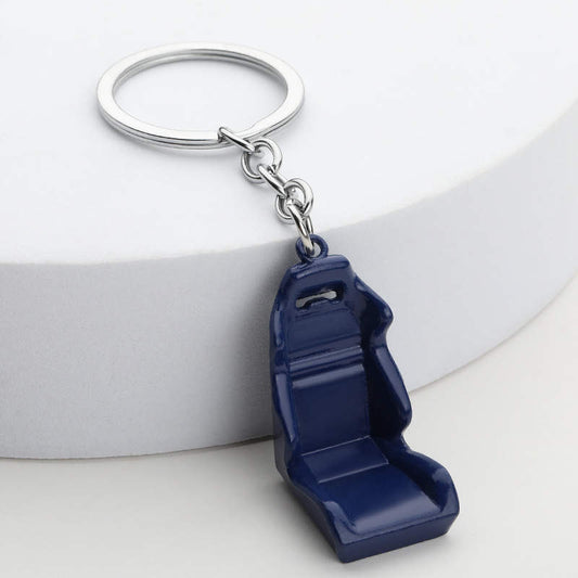 Racing Chair Keyring - Blue