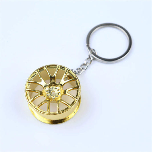 Wheel Keyring - Gold