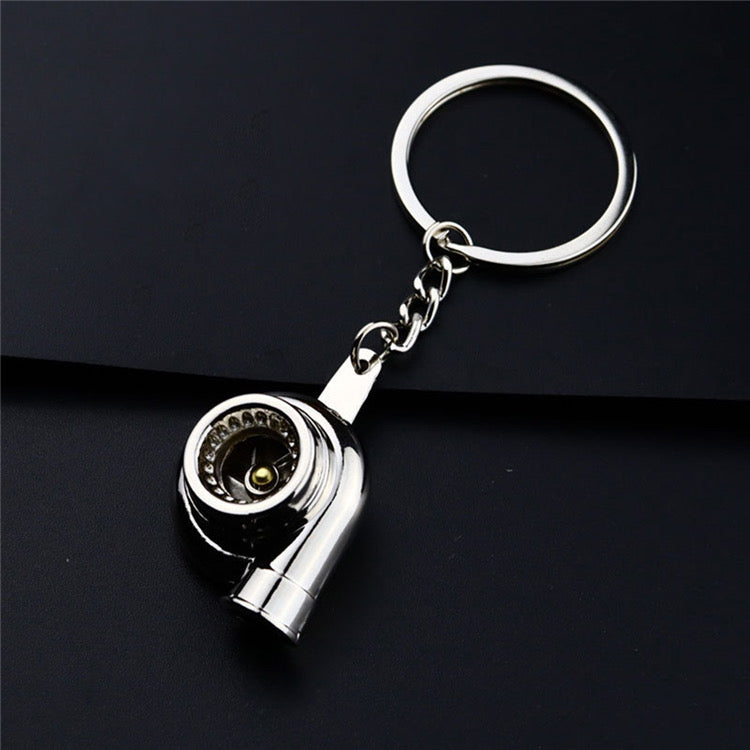 Turbo Charger Key Ring - Silver