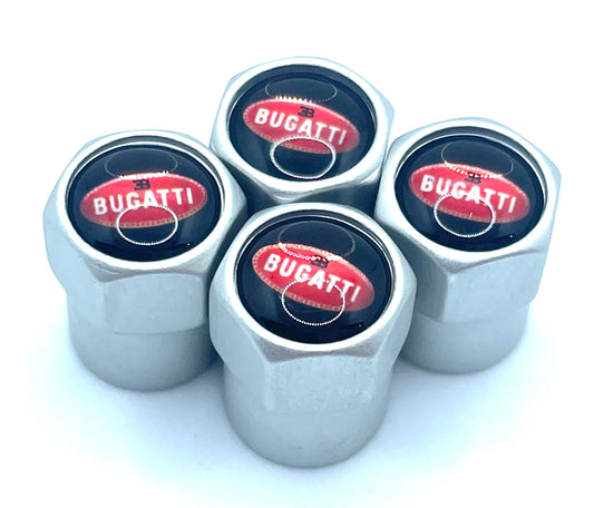 Bugatti Valve Caps - Silver