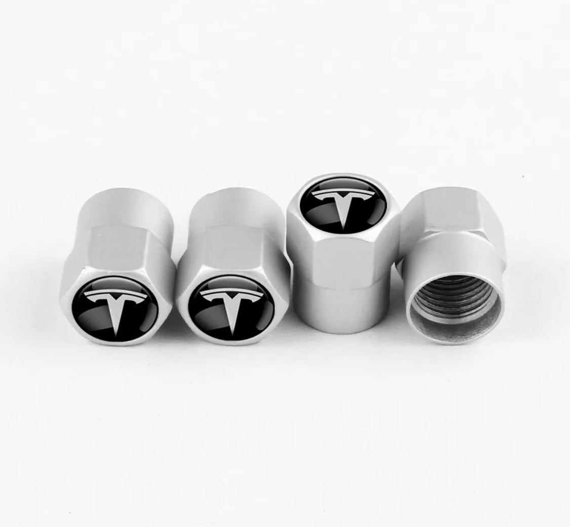 Tesla Valve Caps - Silver