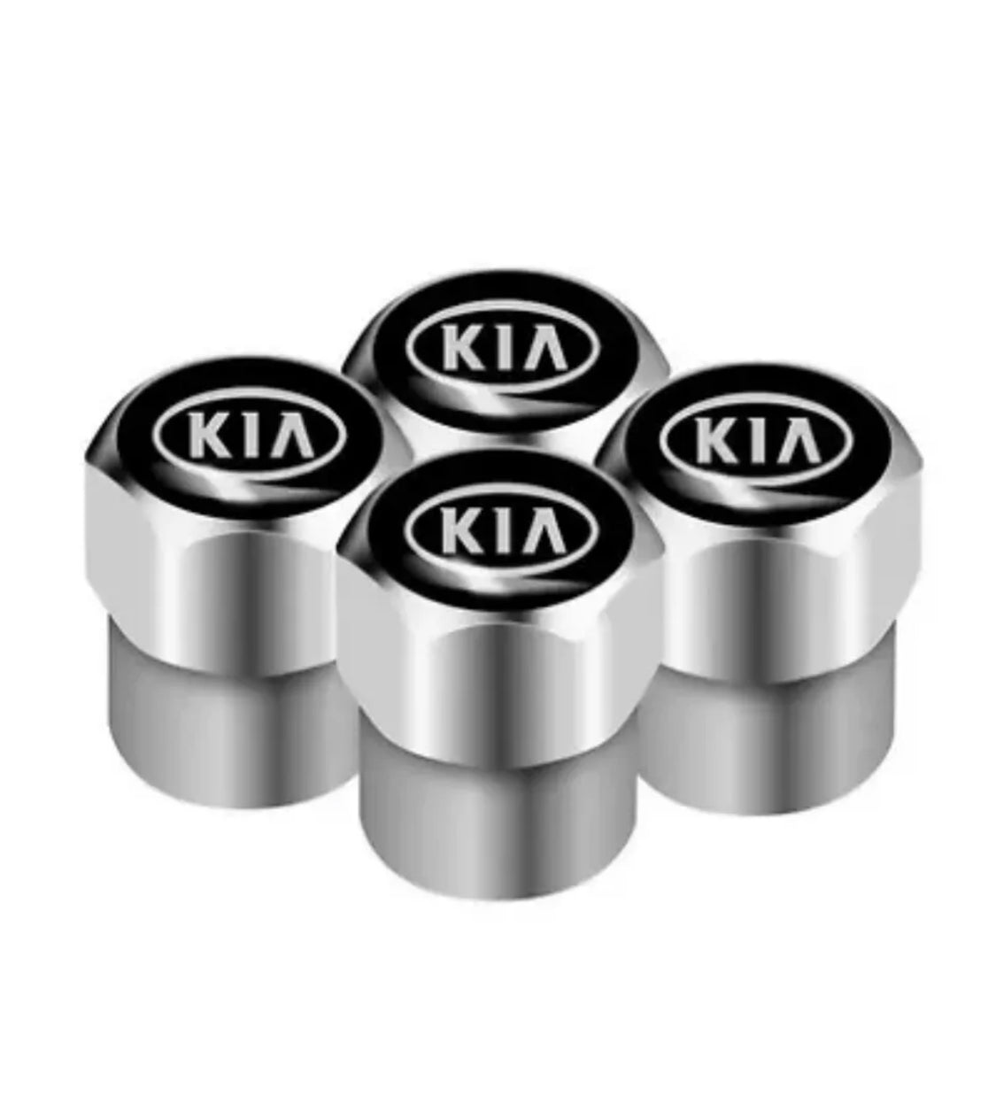 Kia Valve Caps - Silver