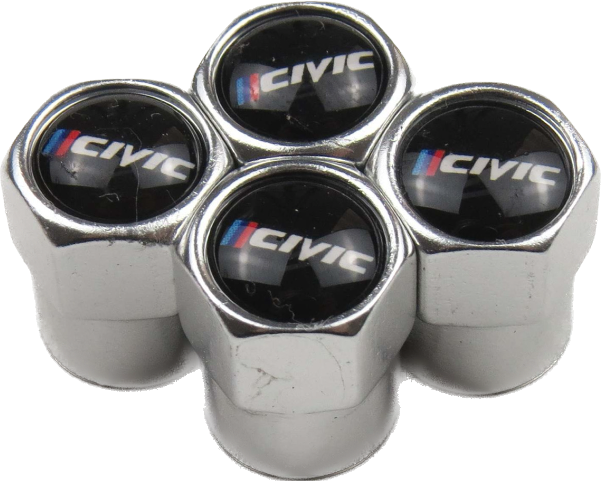 Honda Civic Valve Caps - Silver