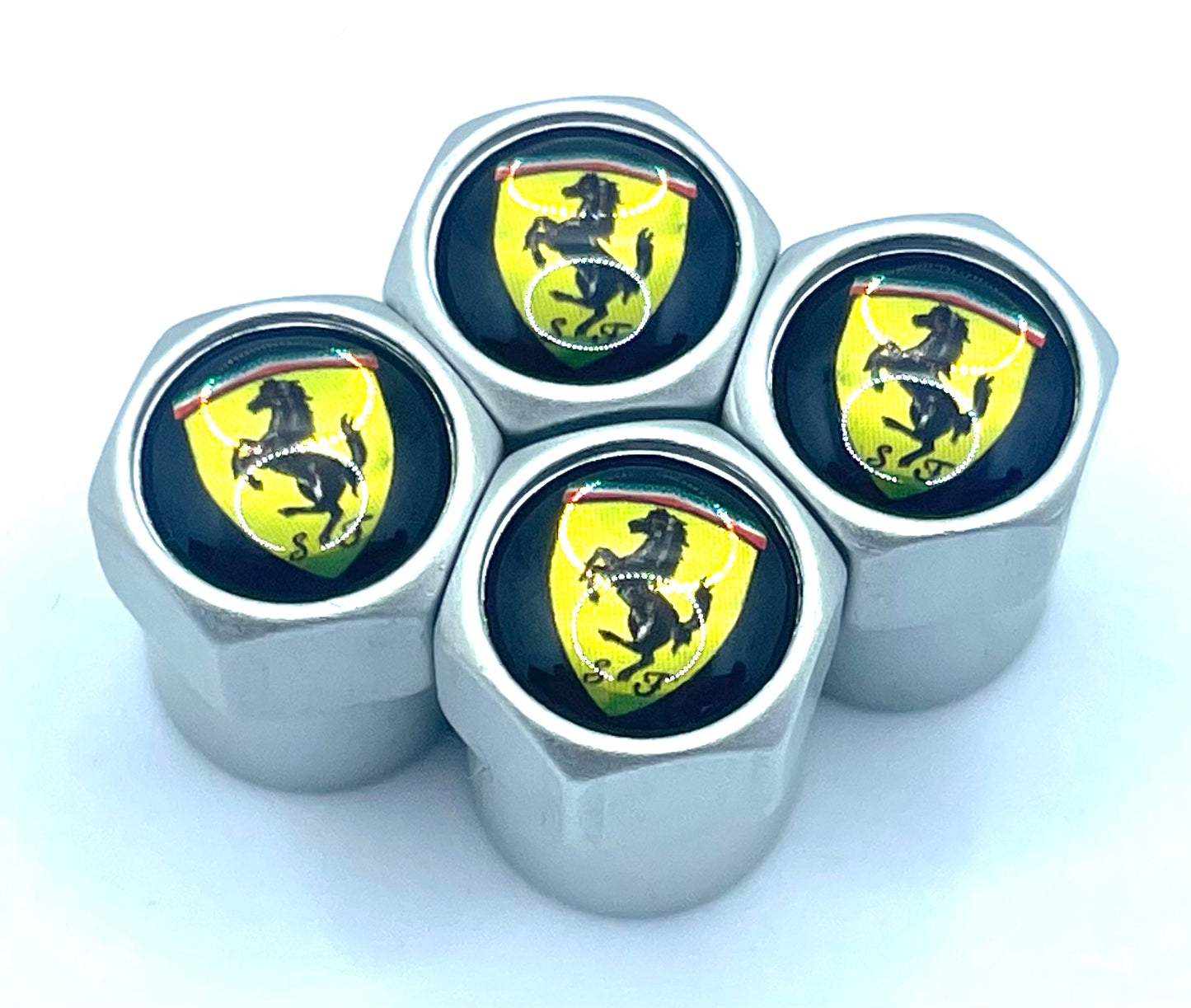 Ferrari Valve Caps - Silver