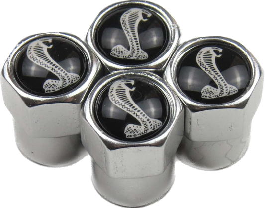 Ford Shelby Cobra Valve Caps - Silver