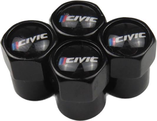 Honda Civic Valve Caps - Black