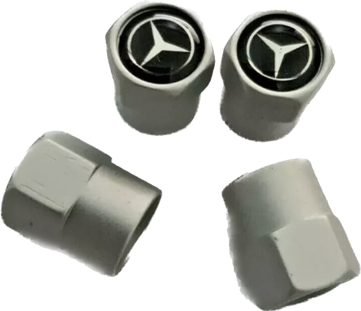 Mercedes Valve Caps - Silver