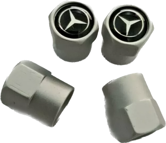 Mercedes Valve Caps - Silver