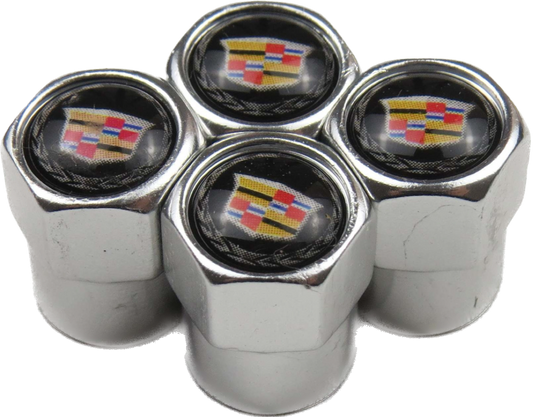 Cadillac Valve Caps - Silver